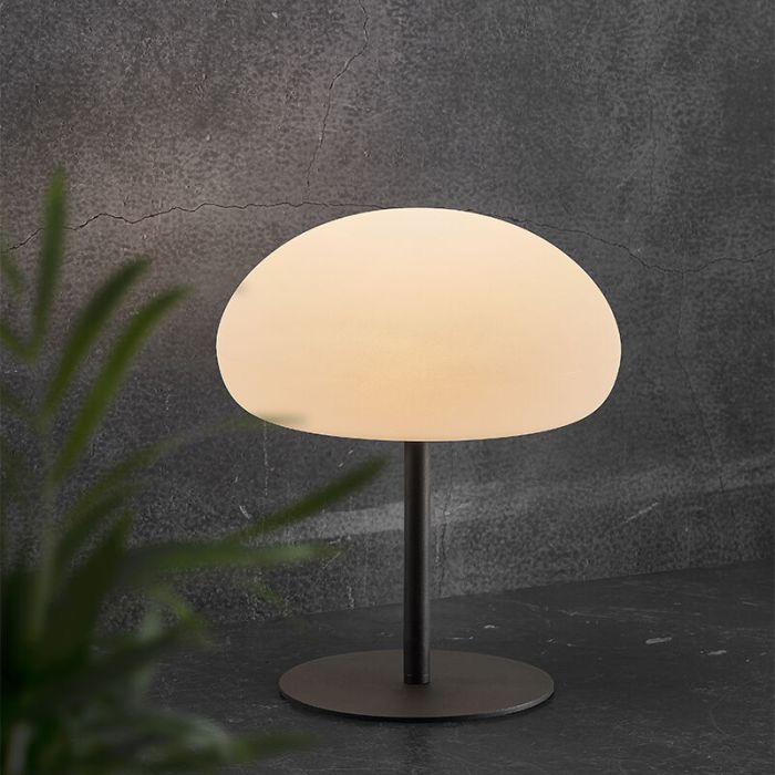 Lámpara de mesa exterior moderna blanca, Sponge, 6,8W, 2700K LED, IP65, regulable en 3 pasos