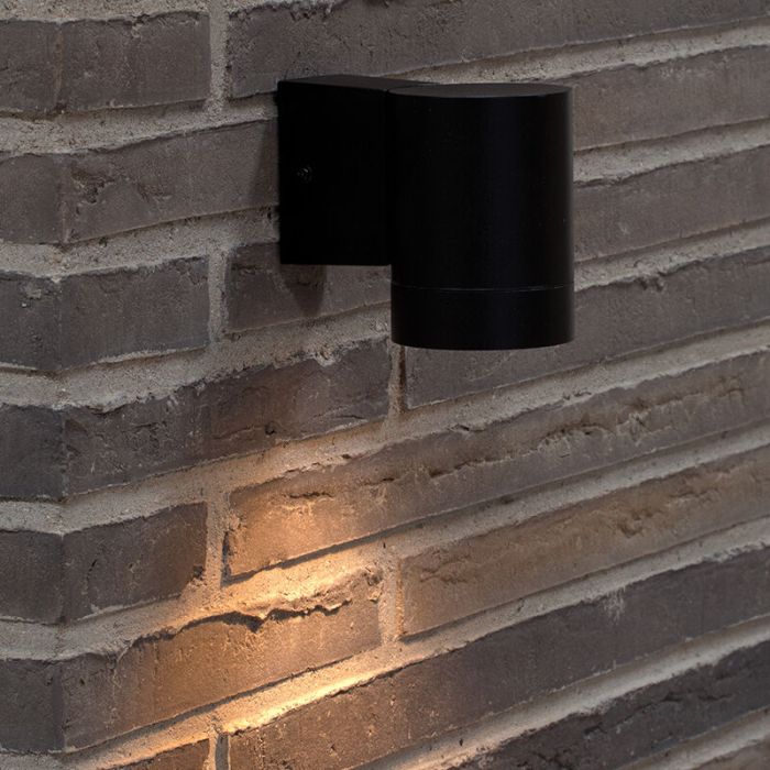 Lámpara exterior de aluminio negra, Tin, IP54