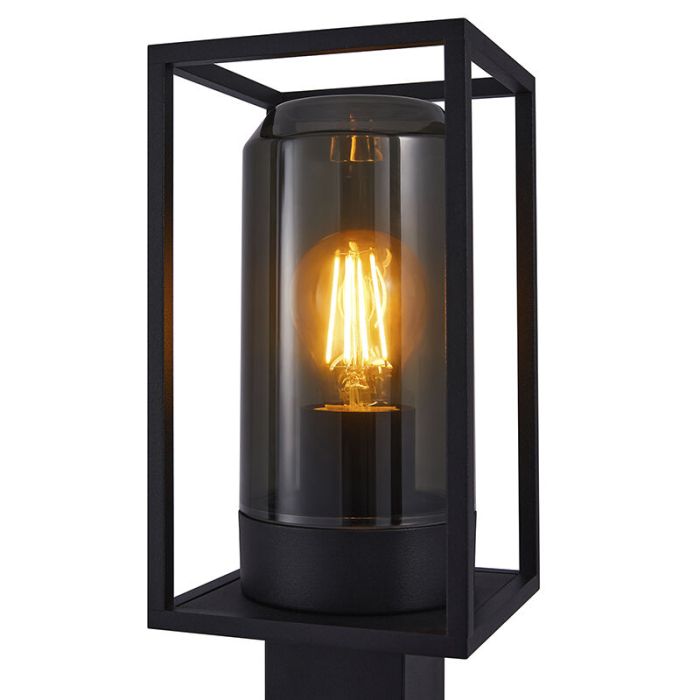 Lámpara exterior moderna negra, Griffin, IP44