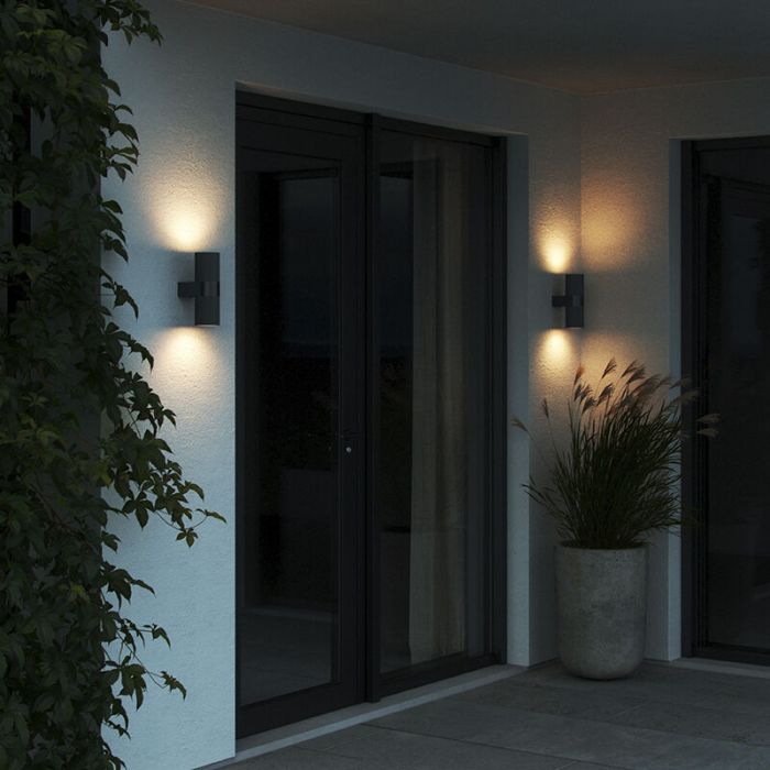 Lámpara exterior moderna negra, Kyklop, IP54