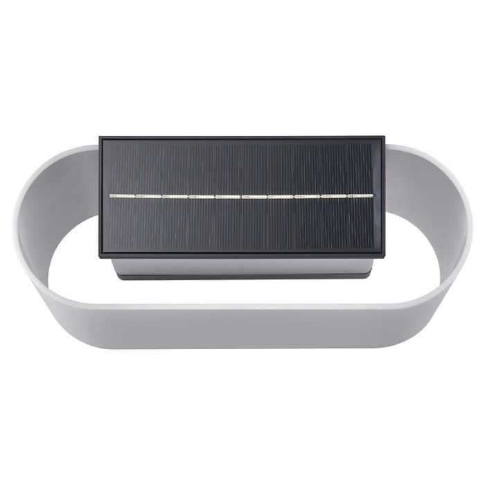 Aplique solar exterior moderno blanco, Piola, IP44