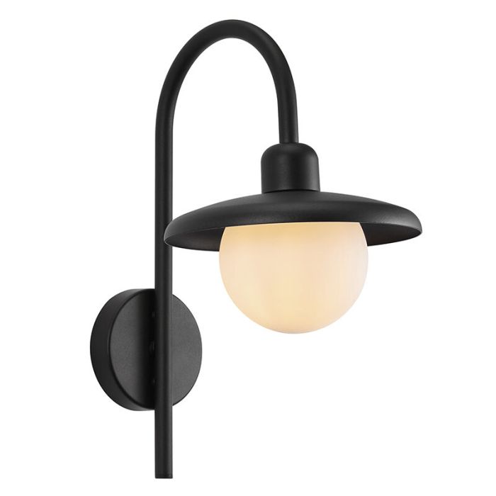 Lámpara exterior antigua negra, Berlo, IP44