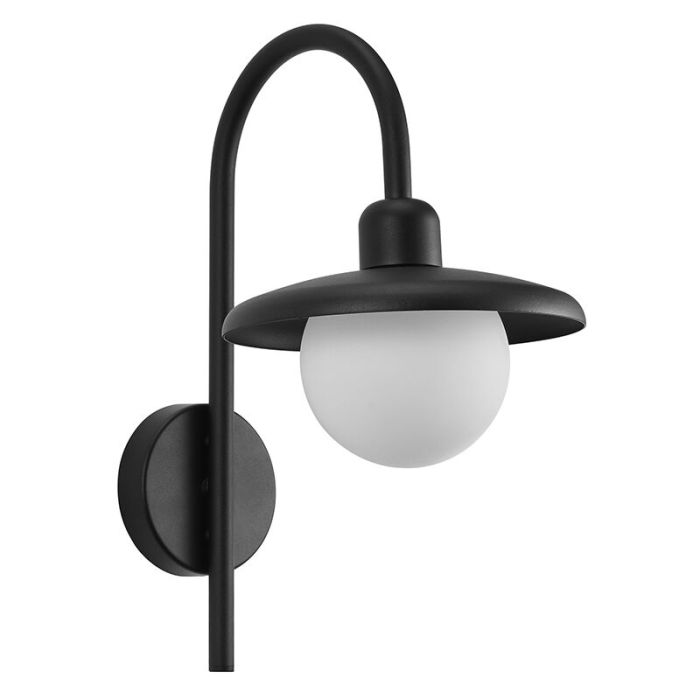 Lámpara exterior antigua negra, Berlo, IP44