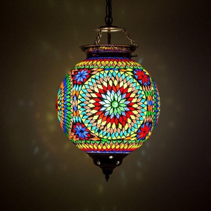 Lámpara colgante multicolor oriental, Aziza