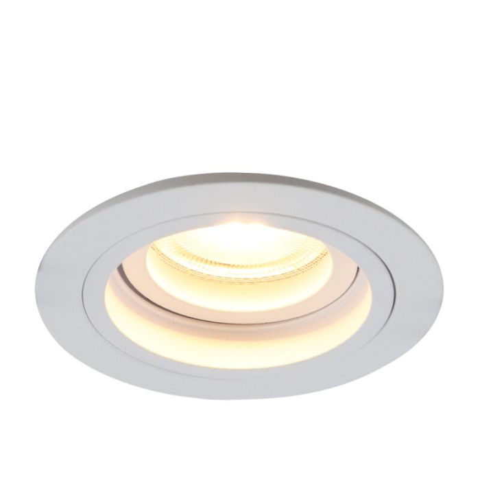 Foco empotrable blanco moderno, Bredal