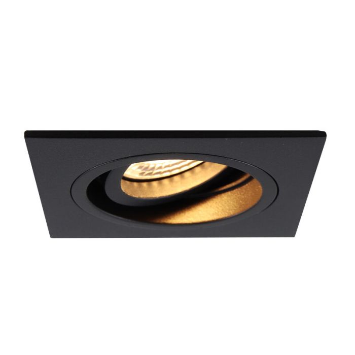 Foco empotrable negro moderno, Bredal