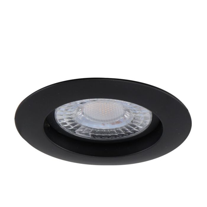 Foco empotrable negro de aluminio, Rudo