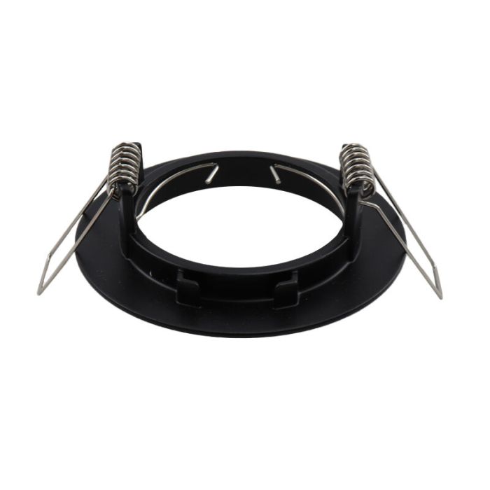 Foco empotrable negro de aluminio, Rudo