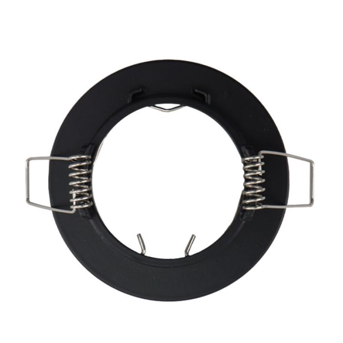 Foco empotrable negro de aluminio, Rudo
