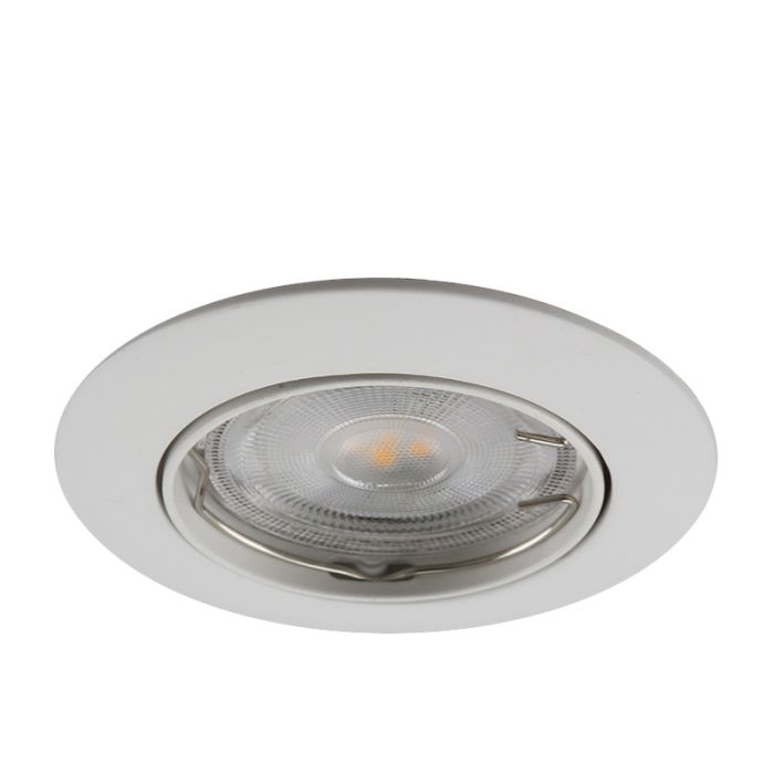 Foco empotrable blanco de aluminio, Rudo