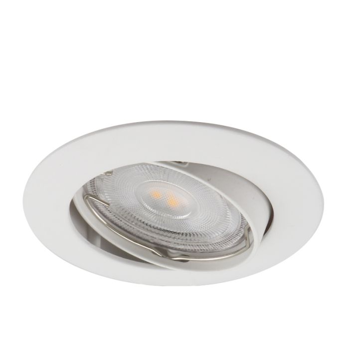 Foco empotrable blanco de aluminio, Rudo