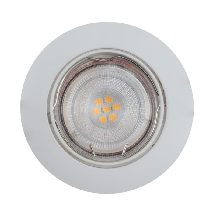 Foco empotrable blanco de aluminio, Rudo