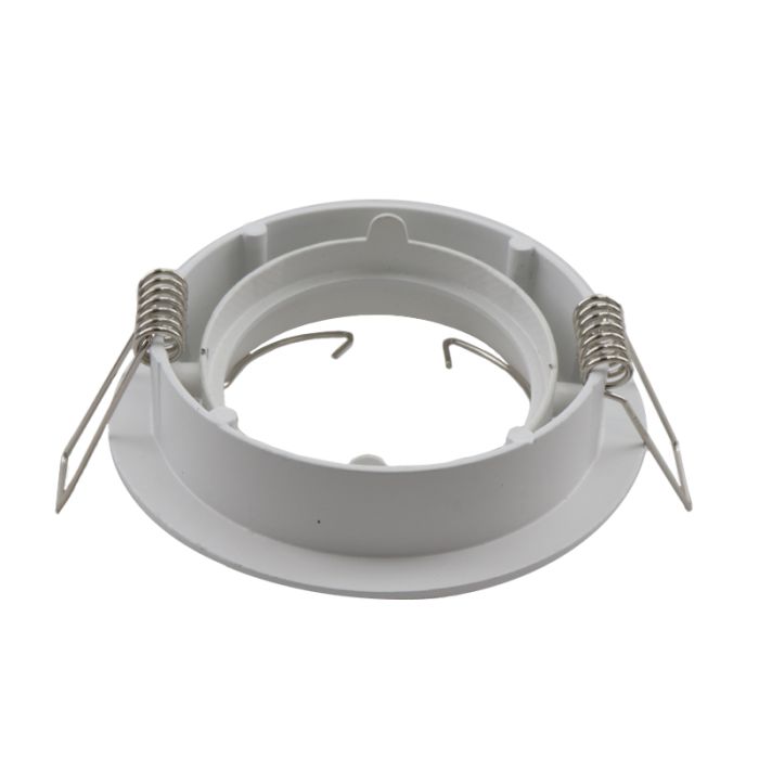 Foco empotrable blanco de aluminio, Rudo