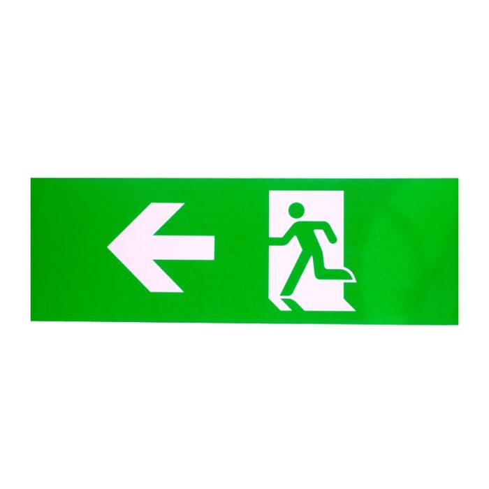 Adhesivo de iluminación de emergencia, flecha hacia la izquierda