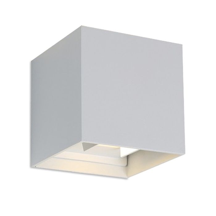 Lámpara exterior blanca de aluminio, Dion, 6W, 2700K LED, IP65