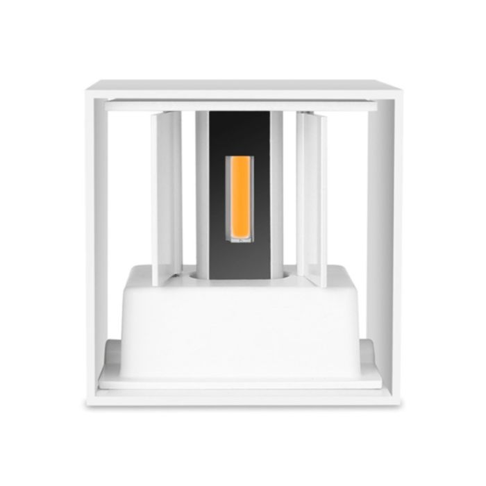 Lámpara exterior blanca de aluminio, Dion, 6W, 2700K LED, IP65
