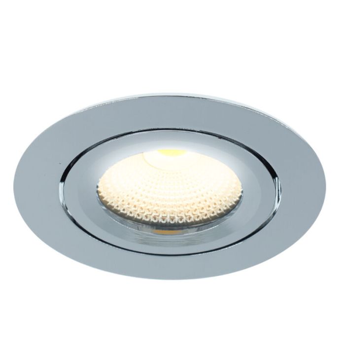 Foco empotrable cromado con 12V transformador, Wimke, 5W, 2700K LED, IP44