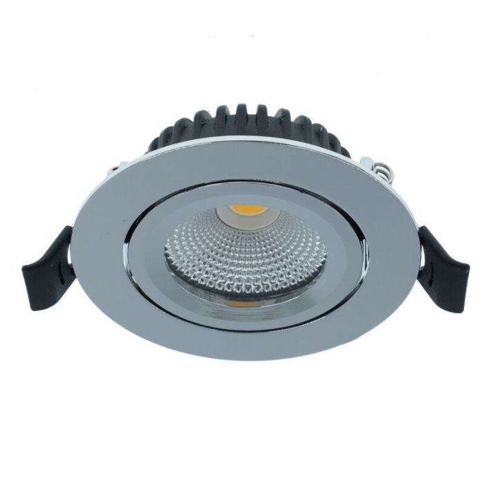 Foco empotrable cromado con 12V transformador, Wimke, 5W, 2700K LED, IP44