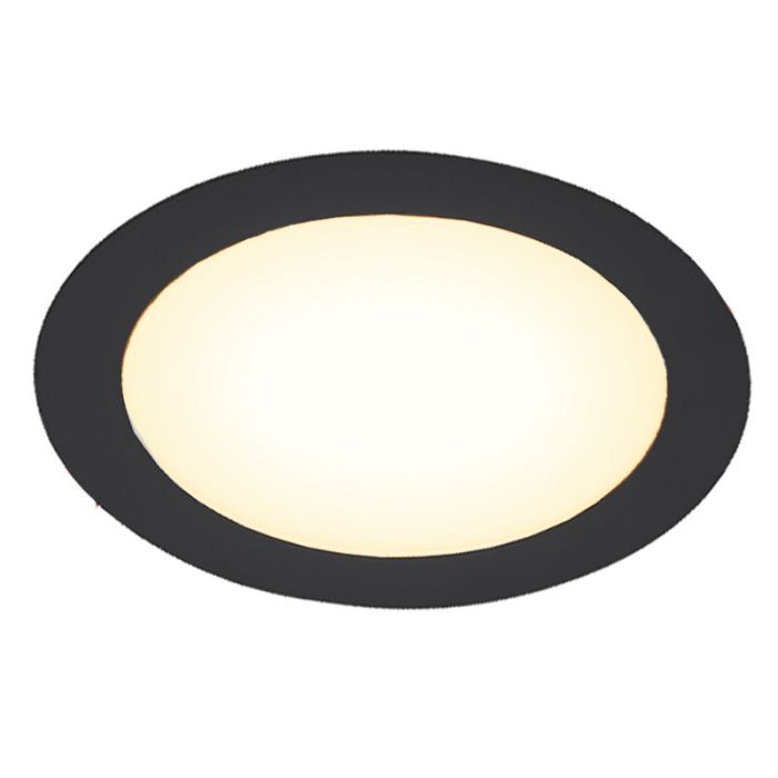 Downlight de aluminio negro, Umbriel, 24W, 3000K LED, IP44