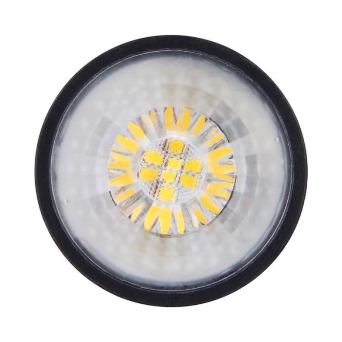 Bombilla LED GU10 regulable Antonie, negro, 7W, 2700K
