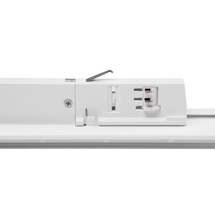 Luminaria sobre carril trifásica blanca Tora, 35W, interruptor blanco, 60 cm, Pro