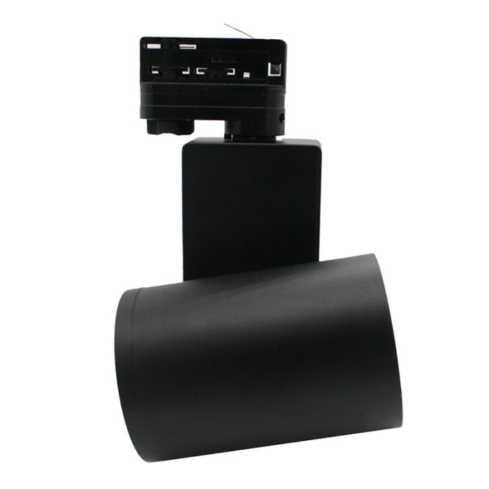 Foco de carril trifásico negro Deena, 18W, 3000K, Pro