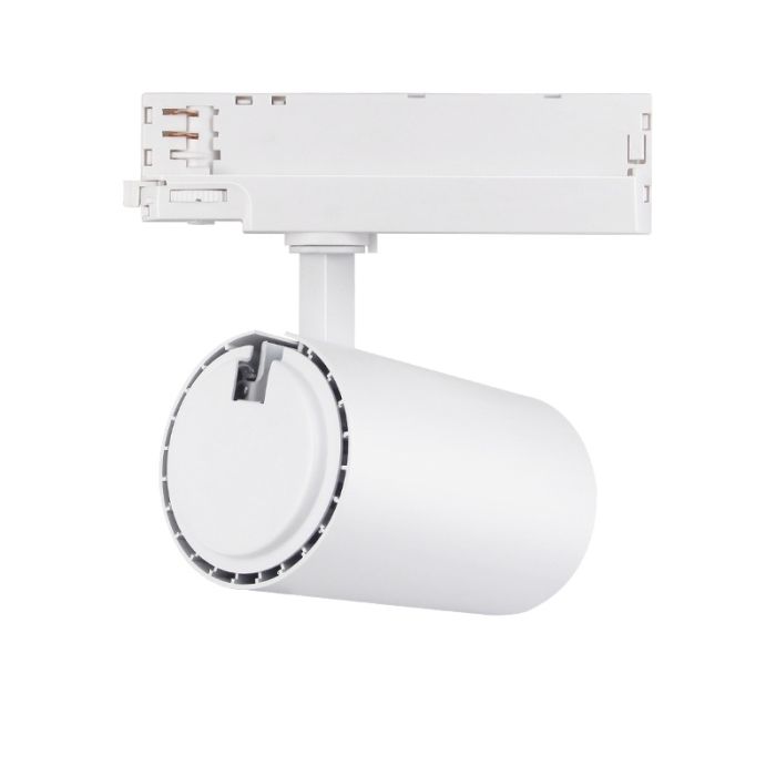 Foco de carril trífásico blanco, Rozina, 10W/20W/30W, white switch LED