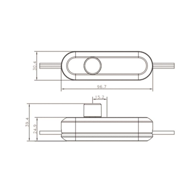 Atenuador de cable LED blanco - 0-50W
