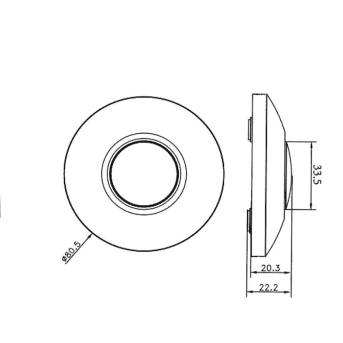 Atenuador de suelo LED blanco - 0-50W