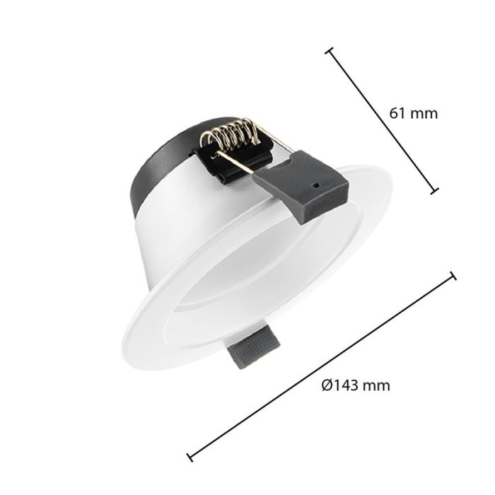 Downlight de aluminio blanco, Otmar, 14W, white switch LED, IP22
