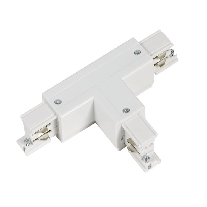 Conector en forma de T para iluminación sobre carril trifásica, derecha 1, blanco, Pro