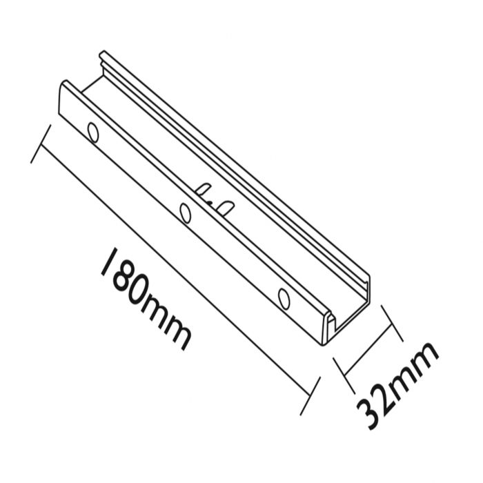 Sistema de suspensión para carril trifásico, 18 cm, blanco, Pro
