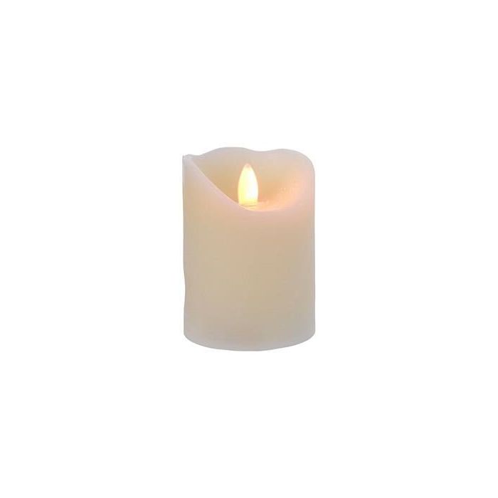 Vela LED de 17 cm, crema