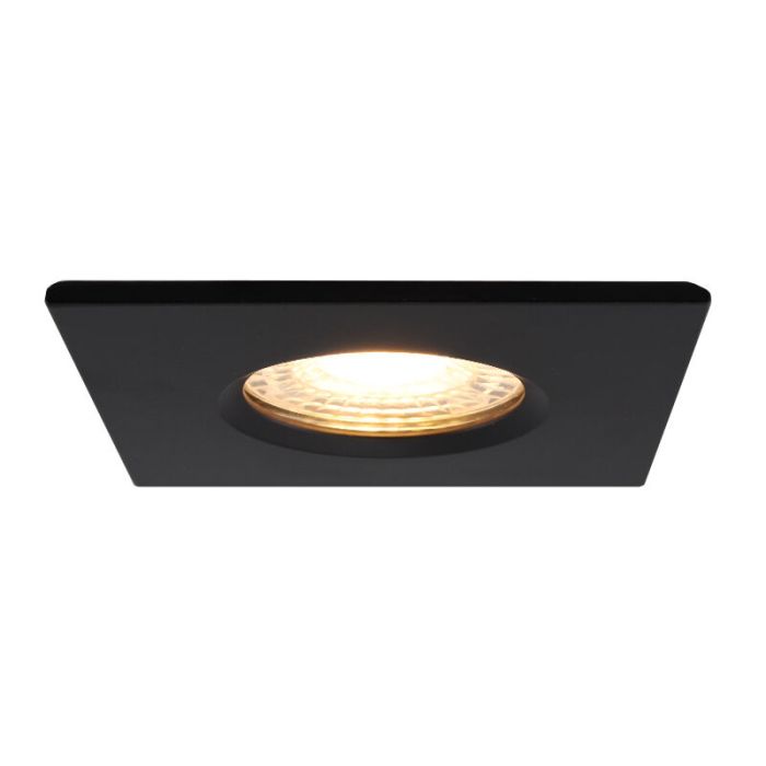 Foco empotrable baño negro moderno, Jule, IP65