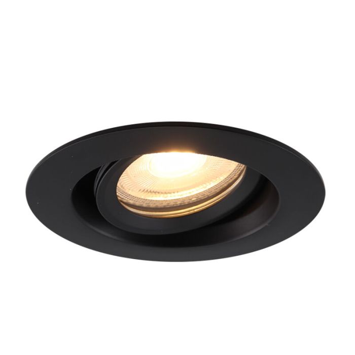 Foco empotrable baño negro de aluminio, Jorin, IP65