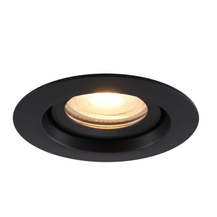 Foco empotrable baño negro de aluminio, Jorin, IP65