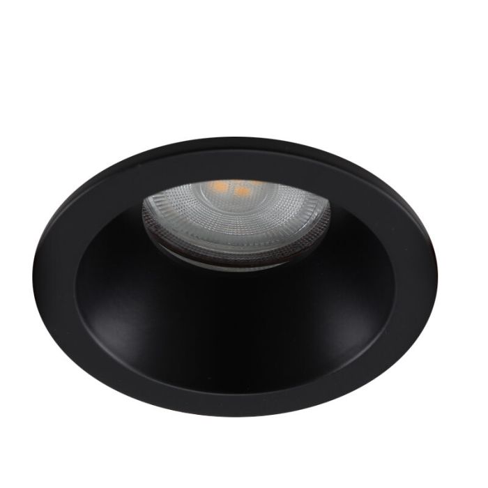 Foco empotrable baño negro de aluminio, Julien, IP65