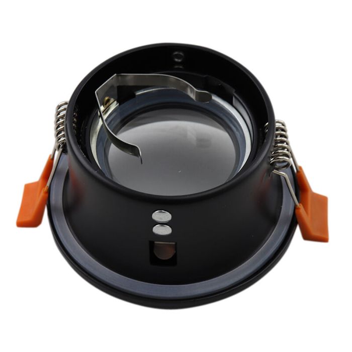 Foco empotrable baño negro de aluminio, Julien, IP65