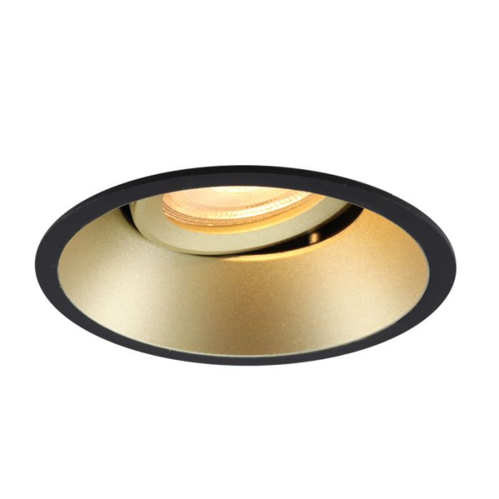 Foco empotrable dorado de aluminio, Tyron