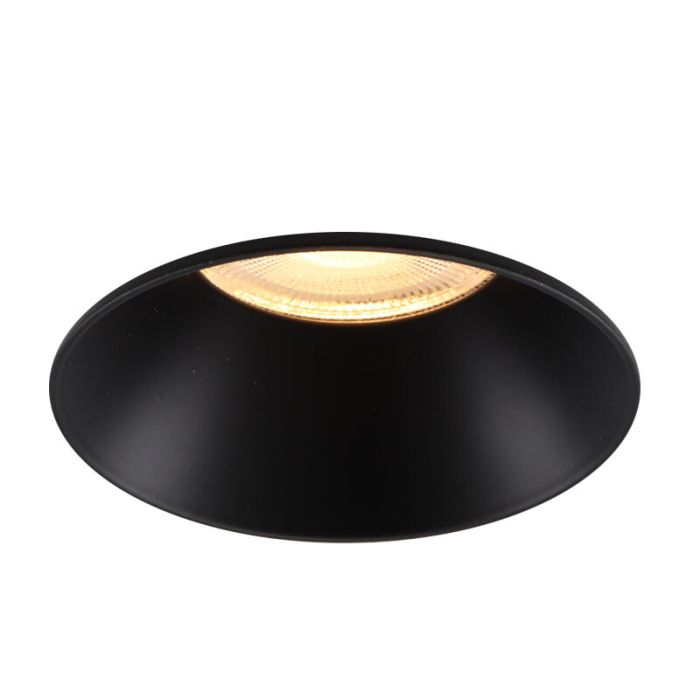 Foco empotrable trimless negro de aluminio, Sanaz