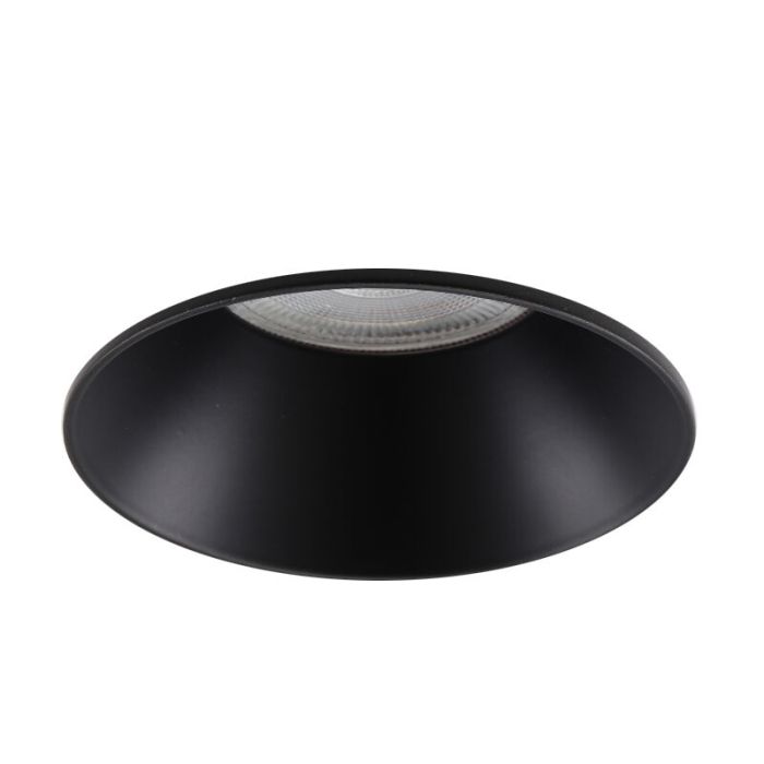 Foco empotrable trimless negro de aluminio, Sanaz