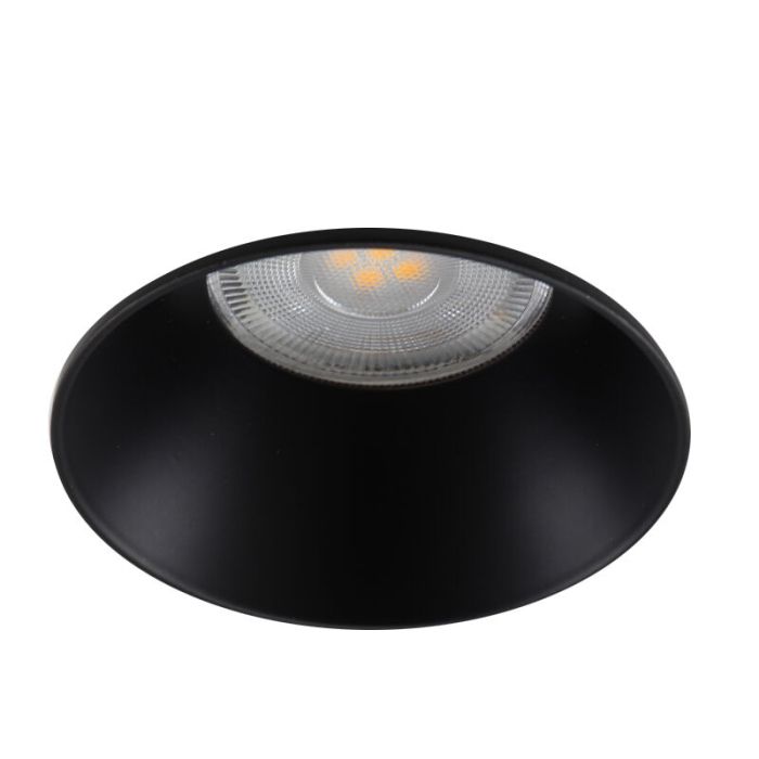 Foco empotrable trimless negro de aluminio, Sanaz