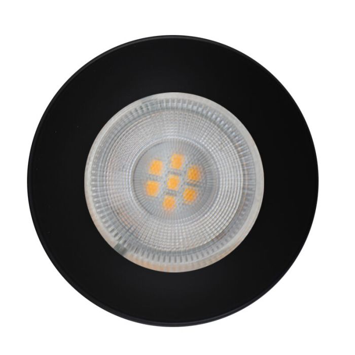Foco empotrable trimless negro de aluminio, Sanaz