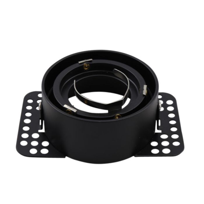 Foco empotrable trimless negro de aluminio, Sanaz