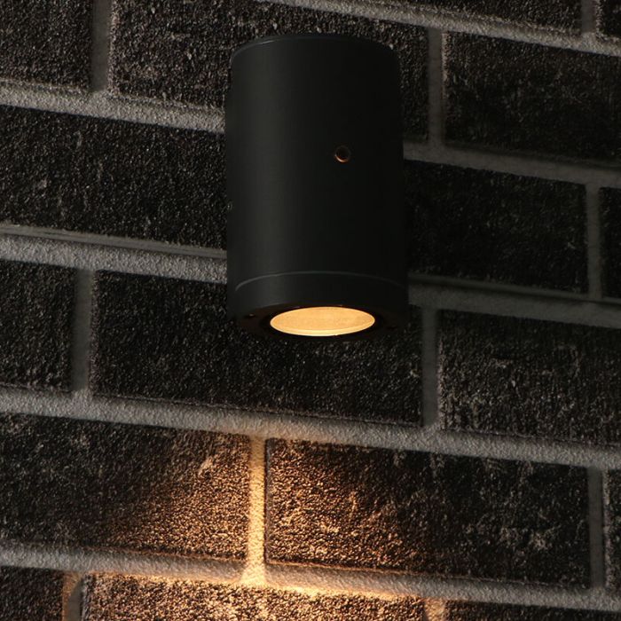 Aplique exterior con sensor crepuscular antracita de aluminio, Ivana, IP44