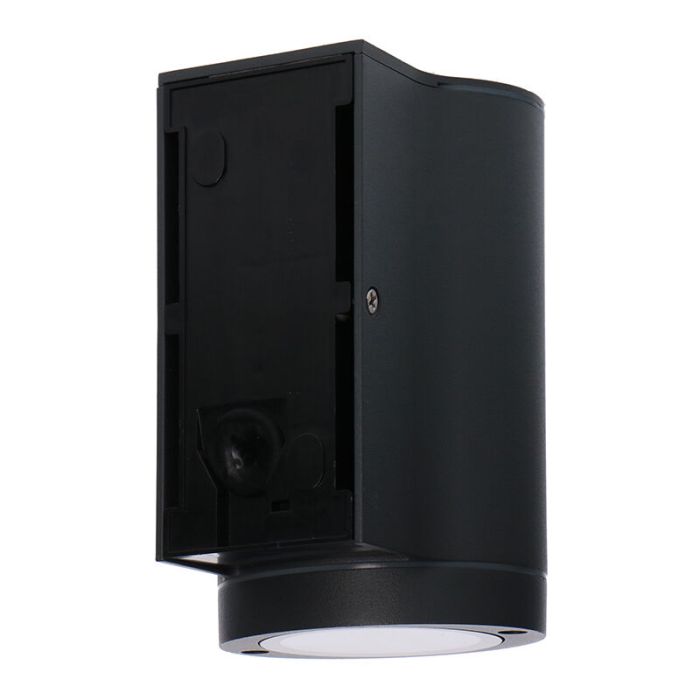 Aplique exterior con sensor crepuscular antracita de aluminio, Ivana, IP44