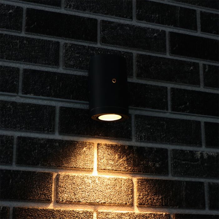 Aplique exterior con sensor crepuscular antracita de aluminio, Ivana, IP44