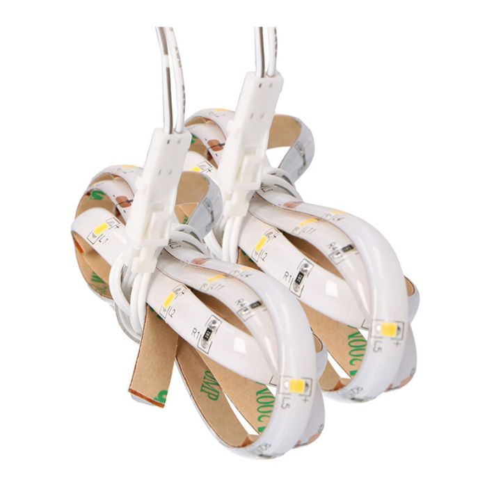 Juego de extensión de tiras de LED de escalera regulables, 2 tiras de LED 2700K