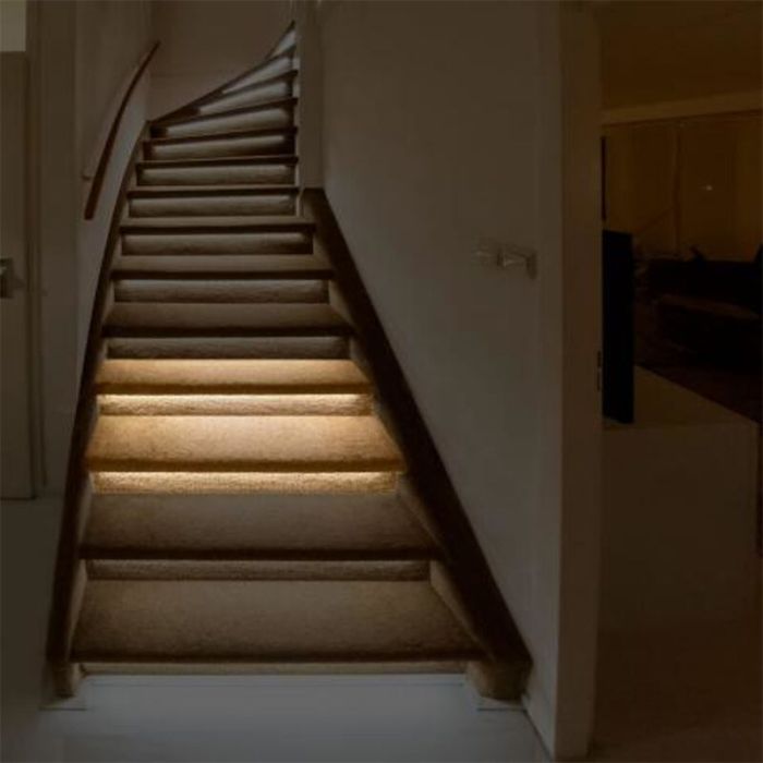 Juego de extensión de tiras de LED de escalera regulables, 2 tiras de LED 2700K