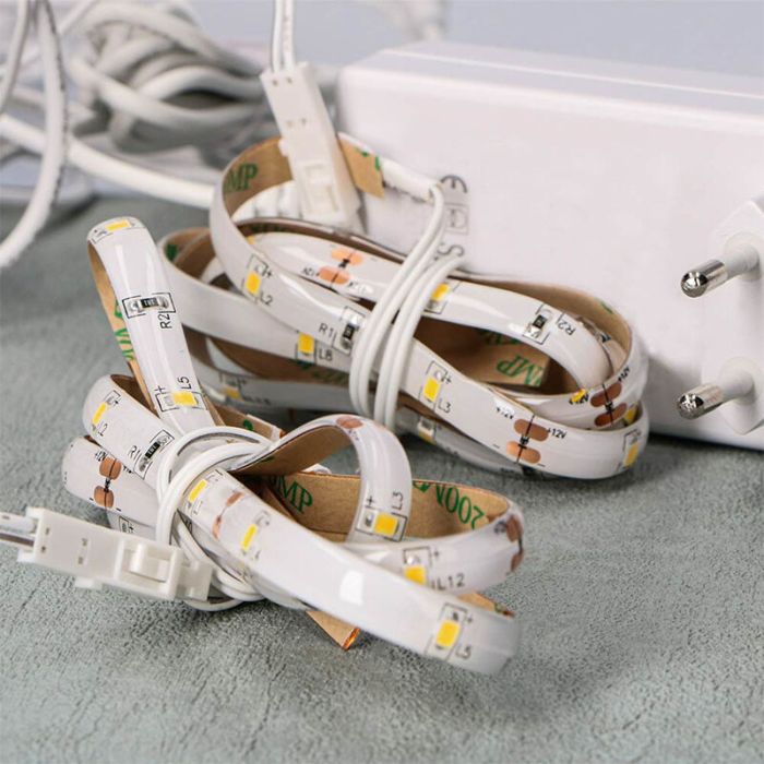 Juego de extensión de tiras de LED de escalera regulables, 2 tiras de LED 2700K